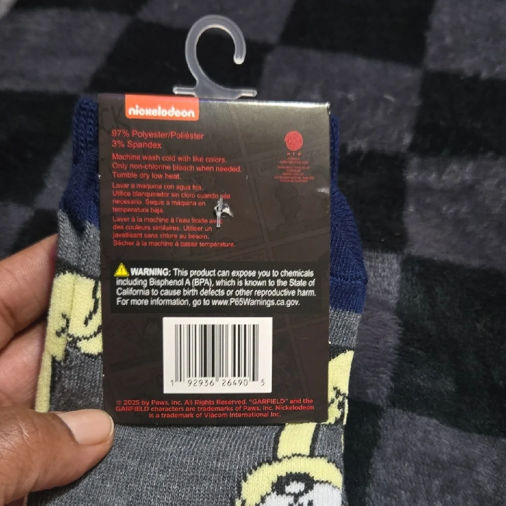 Nickelodeon Garfield Gray and Brown Casual Socks - Picture 3 of 4